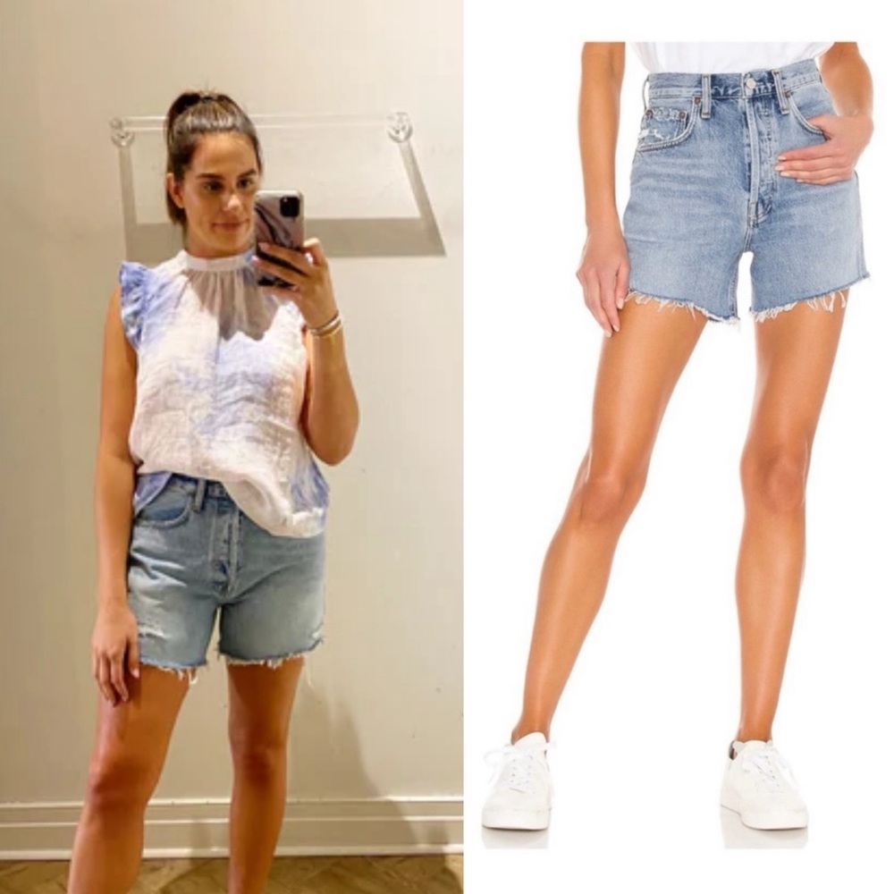 Agolde Riley Button Fly Jean Shorts in Snapshot 24